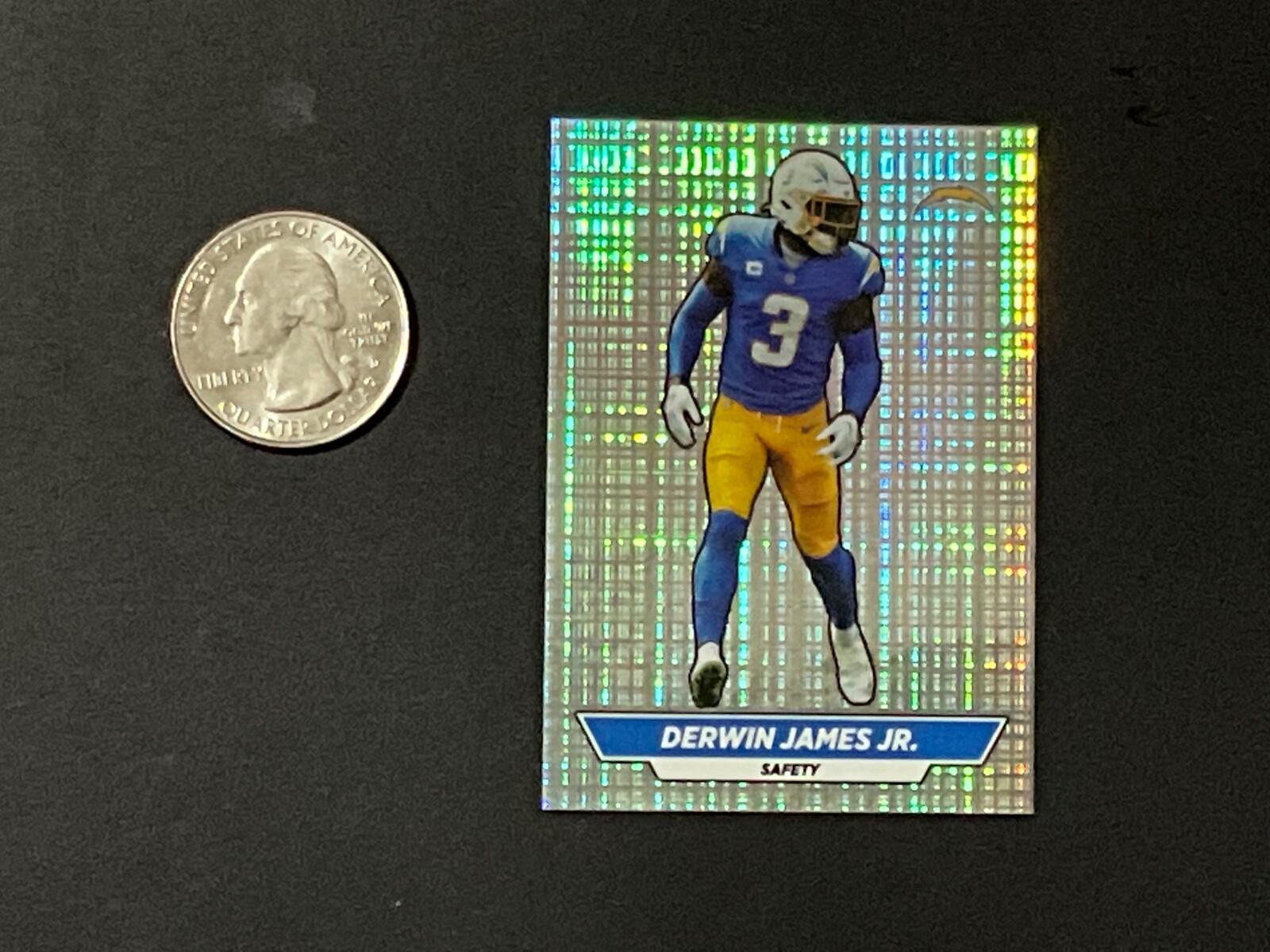 2024 PANINI NFL STICKER - DERWIN JAMES JR. - 282 - HARD TO FIND - SP - FOIL
