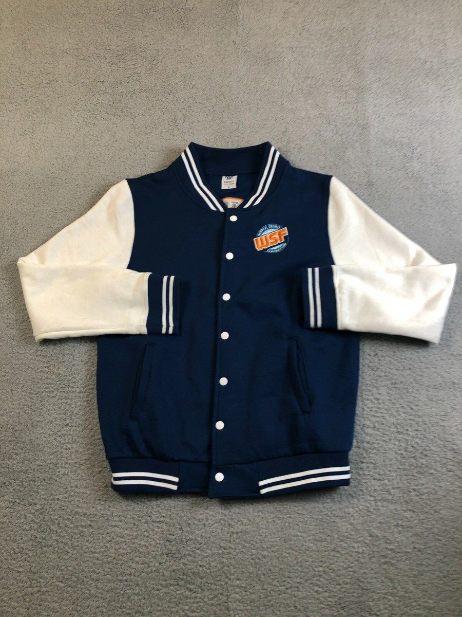 World Spirit Federation Varsity Jacket Teens Large Blue