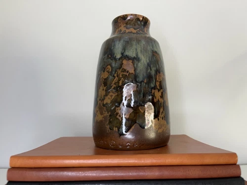Pottery ARTS & CRAFTS  USA  Mottled Matte Brown Earth VTG