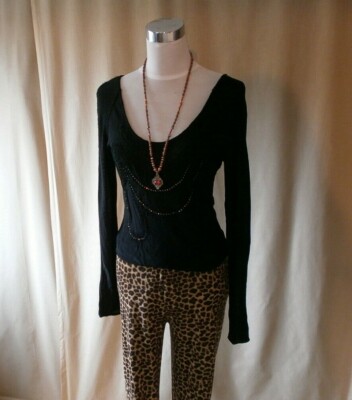 Extravaganter Designer Pullover Viskose GrS Galliano Ibiza Jades NP695
