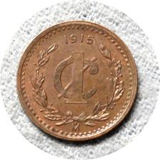 Elfe Mexiko Centavo 1915 Mexikanische Revolution Zapata mzap115