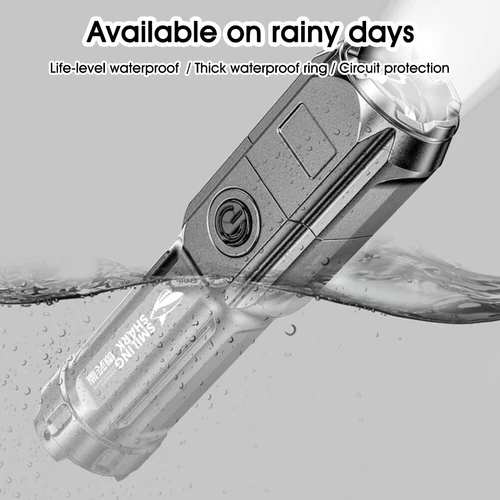 3 Modes Rechargeable Torch Flashlight Ultra Bright Portable Tactical Flashlight - Picture 3 of 12