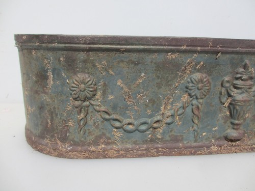Victorian Iron Planter Trough Garden French Jardiniere Urn Antique Plant Pot 23" - Picture 8 of 13