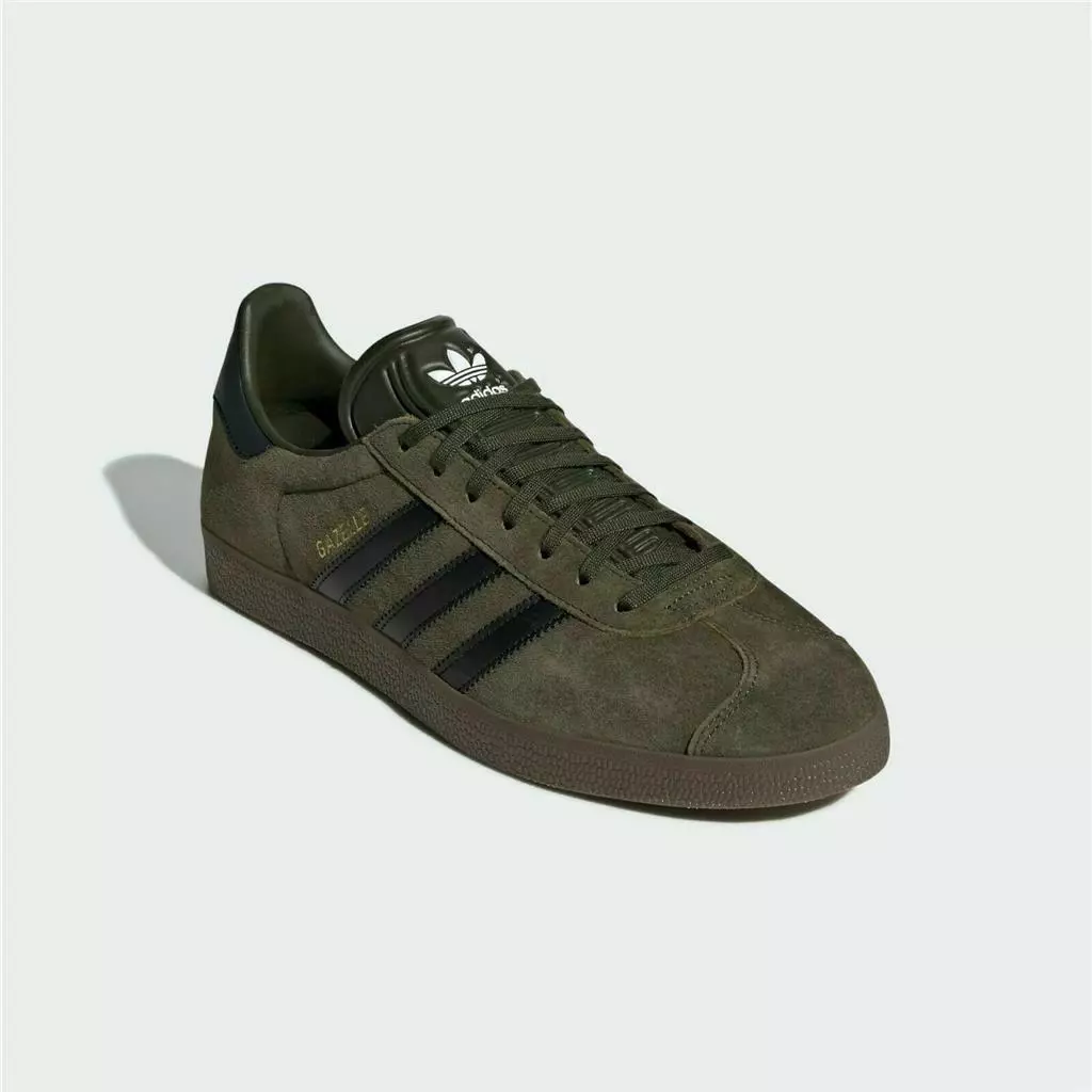 Amigo Adoración Cabecear Adidas Gazelle Trainers Night Cargo / Green Black Gum Authentic Brand New |  eBay