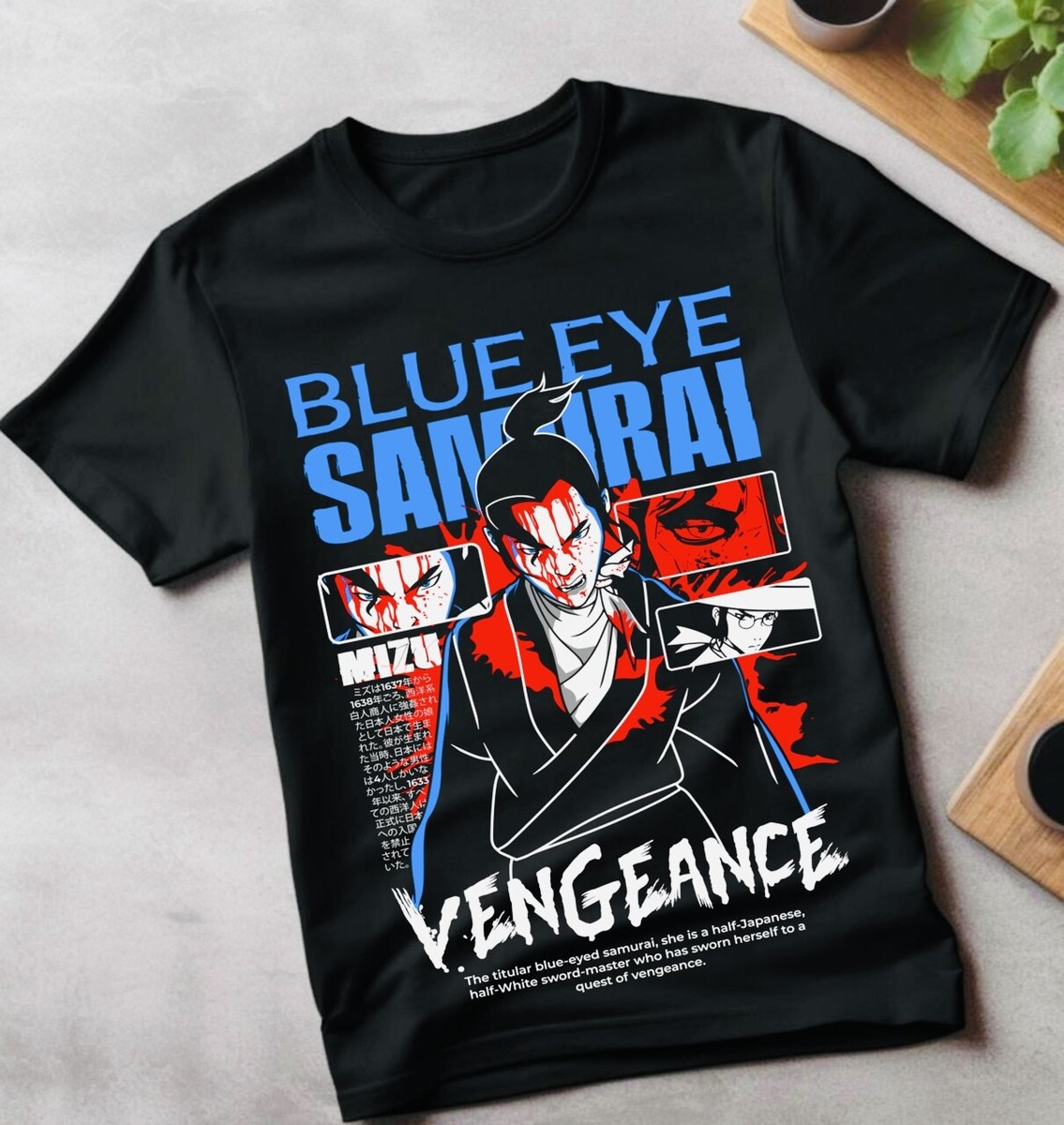 Samurai Champloo Anime Men's Yuu Mugen Jin Trio Graphic T-Shirt Adult