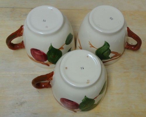 1964-66 Vintage Franziskaner Ware Apfeltassen und Untertassen - Bild 10 von 10