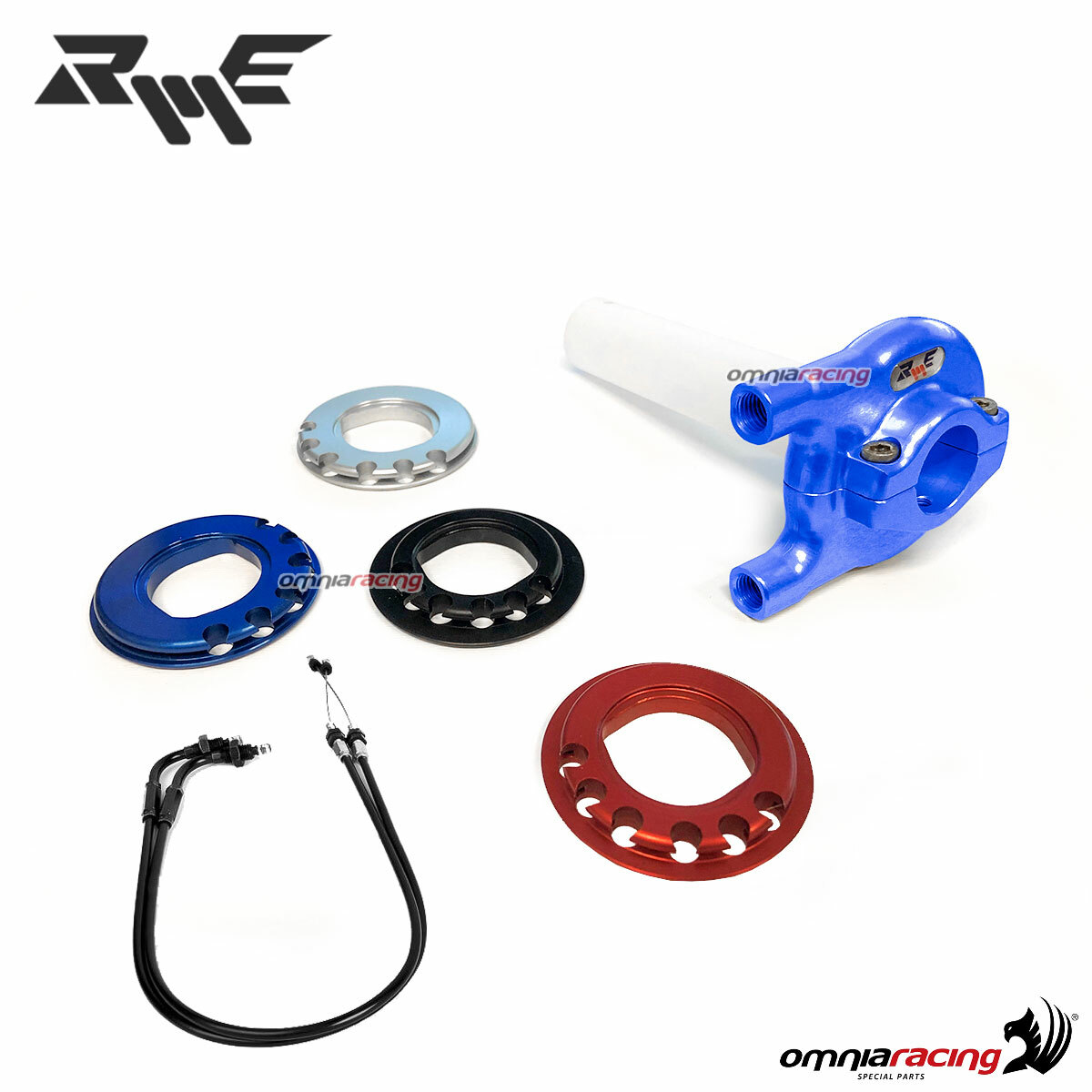 Robby商品 Robby Moto competition quick throttle blue 22.2mm+wire Kawasaki