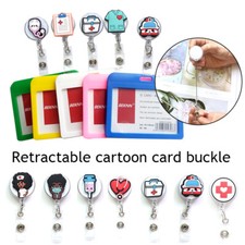 Cartoon Retractable Nurse Clip On Name Card Holder Lanyard Holder Badge ID Reels