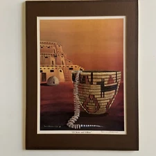 Artist Pencil SIGNED Print Of Stone and Willow GW Williams Native American Art