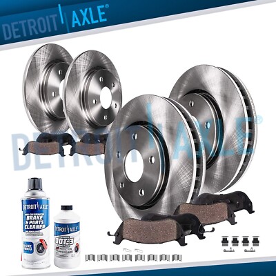 Front & Rear Brake Rotors Ceramic Pads for 2004-2011 Mitsubishi Endeavor Grandis