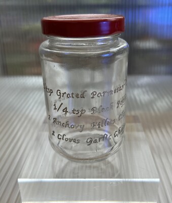 Salatdressing Mixglas / Aufbewahrung / Rezept für Caesar Salad Dressing
