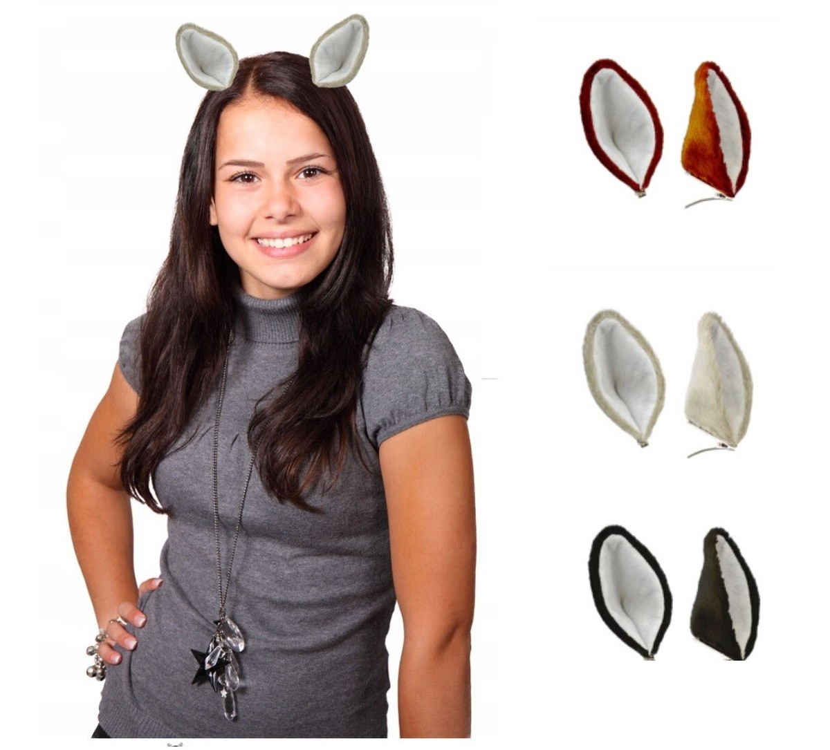 Orejas Falsas De Piel Tipo Zorro Gato Disfraz Cosplay Fiesta Party Animal
