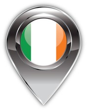Ireland Flag Place Mark Travel Car Bumper Sticker Decal