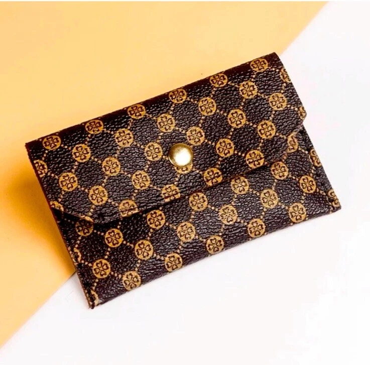 Envelope Wallet with Classy Brown-and-Ochra Pattern - Image 2 of 4