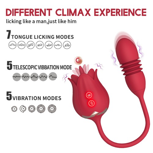 3 Modes Silicone Suctions-Flower-Vibrator-Pump-Sucker-Massager USB Rechargeable - Picture 3 of 8
