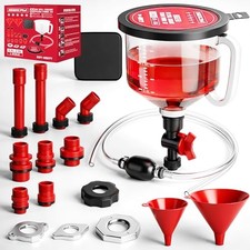 22-Piece No-Spill Coolant Filling Funnel Kit 22 PCS - Pro Kit with Siphon Pump