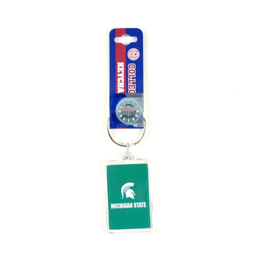 Michigan State Spartans NCAA Acrylic Key Chain 2 Pack - Picture 2 of 2