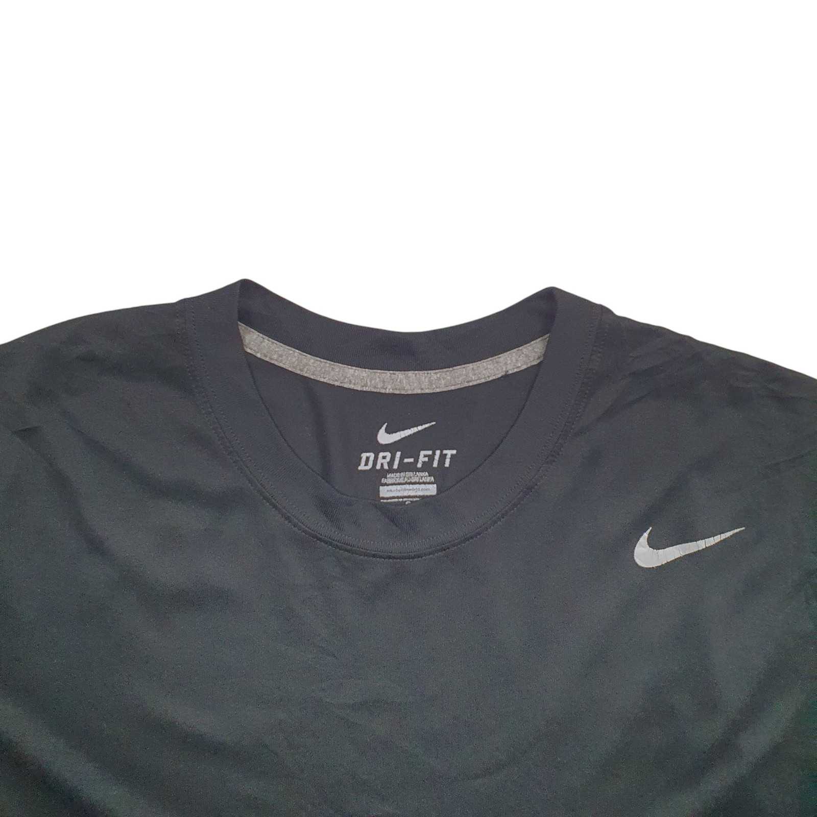 NIKE Black T Shirt Tee Short Sleeve Polyester Mens L image 2