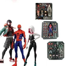 Spiderman Gwen Peter Miles Morales Action Figure Spider-verse Gift Toys UK