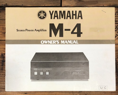 Yamaha M-4 Amplifier Owner / User Manual *Original* - Picture 1 of 1