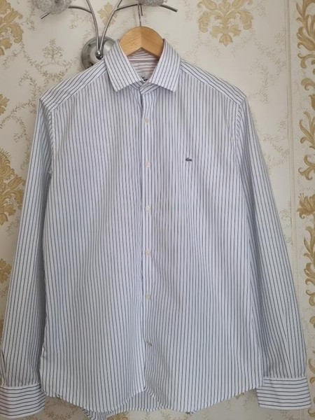 Men Lacoste Shirt White Cotton 36 / S / 44 #9ZBT