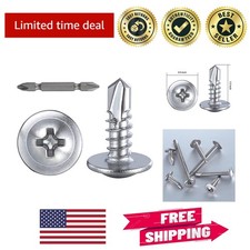 Durable Truss Head Self-Tapping Screws - 350 Count of 410 Stainless Steel Power