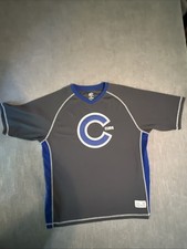 Chicago Cubs Jersey Mens M Gray Blue Dynasty MLB Baseball Logo Athletic Team