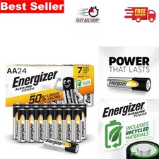 Eco-Friendly 1.5V AA Batteries - 24 Pack, Leak-Proof with 7- Shelf Life