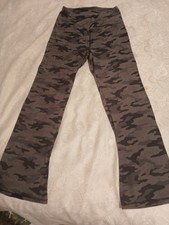 Pink Victoria's Secret Teen Gray Modern Wide Leg Stretch Pants Size L/G Pull Up