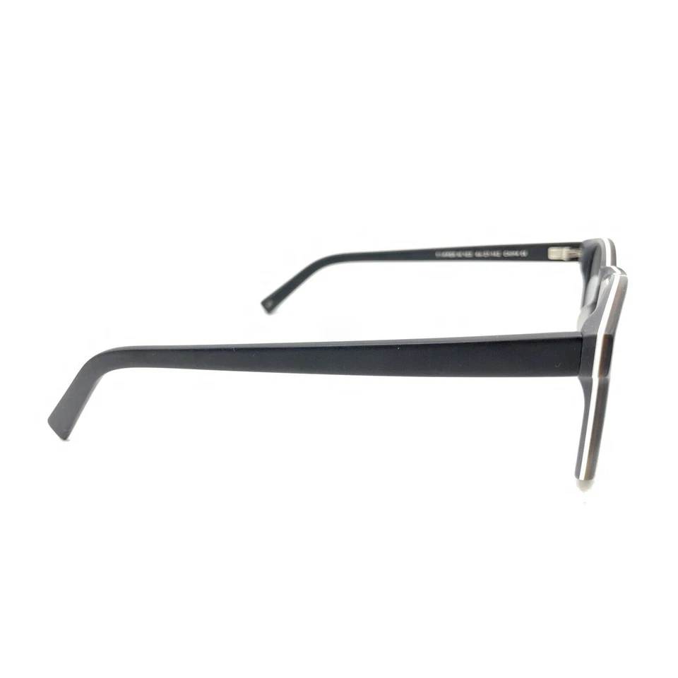 Gafas de sol redondas Warby Parker Topper M 103 mate negras blancas lentes grises 48-21 142 Foto 4 de 4