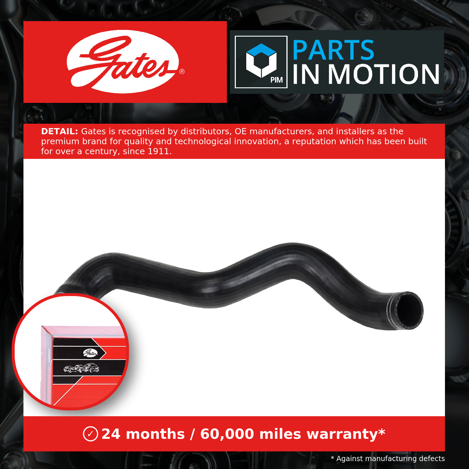 Turbo Hose fits FIAT DOBLO 1.9D 01 to 09 Charger Gates 46779537 Quality New