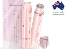 Wet Dry Dual Head Rechargeable Electric Shaver Bikini Trimmer Body Hair Removal