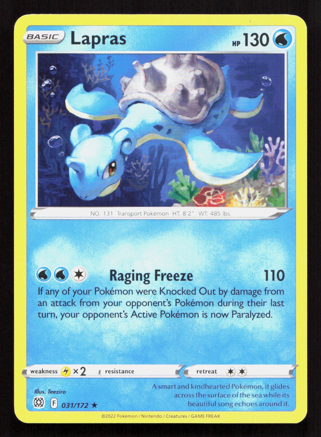 LAPRAS 031/172 Pokemon BRILLIANT STARS