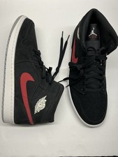 New Nike Men\'s Air Jordan 1 Mid Multicolor Swoosh Suede Black Size 12 Ying Yang Jordan 1 Mid Multi-Color Swoosh (GS) - 554725-052 - US main image 4