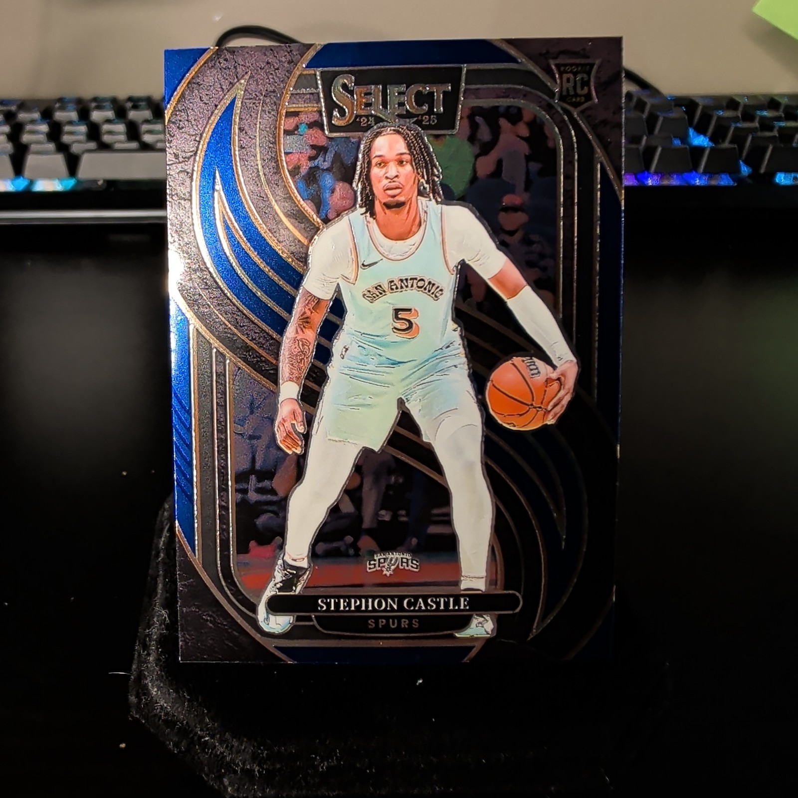 2024-25 Select Stephon Castle Concourse RC Blue Retail #72 Spurs