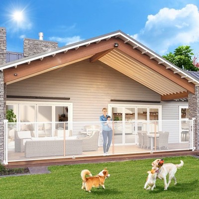 180'' Extra Wide Retractable Baby Gates for Large Openings, 42'' Extra Tall wit...