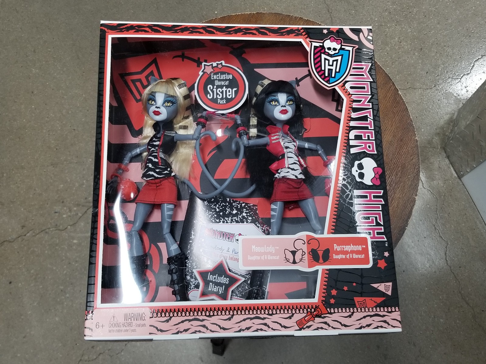 MONSTER HIGH Meowlady Purrsephone WERECAT Sisters Doll Figure Cats 2011 ORIGINAL