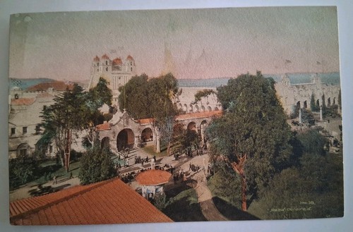 1915 Panama Pacific Exposition California Postcard Building Hand Colored