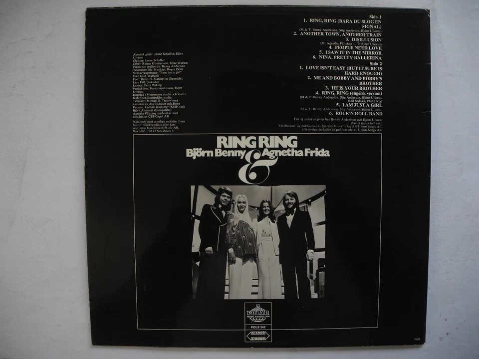 ABBA Ring Ring LP 1973 Sweden Polar POLS 242 EX+ - Image 2 of 2
