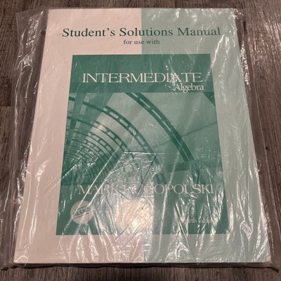 STUDENT'S SOLUTIONS MANUAL FOR USE WITH INTERMEDIATE By Mark Dugopolski *VG+*
