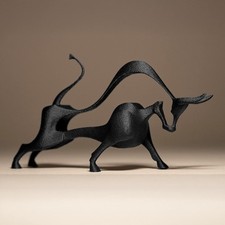 Hollow Bull Decor Statue | Abstrakte Stier Figur | Moderne Skulptur | Dark Art