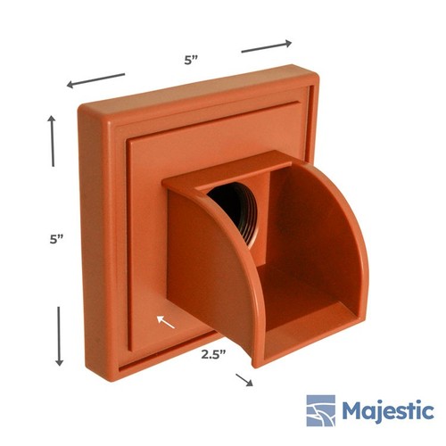 Caño cuadrado de fuente de agua para piscina Marcello - terracota - Imagen 5 de 8
