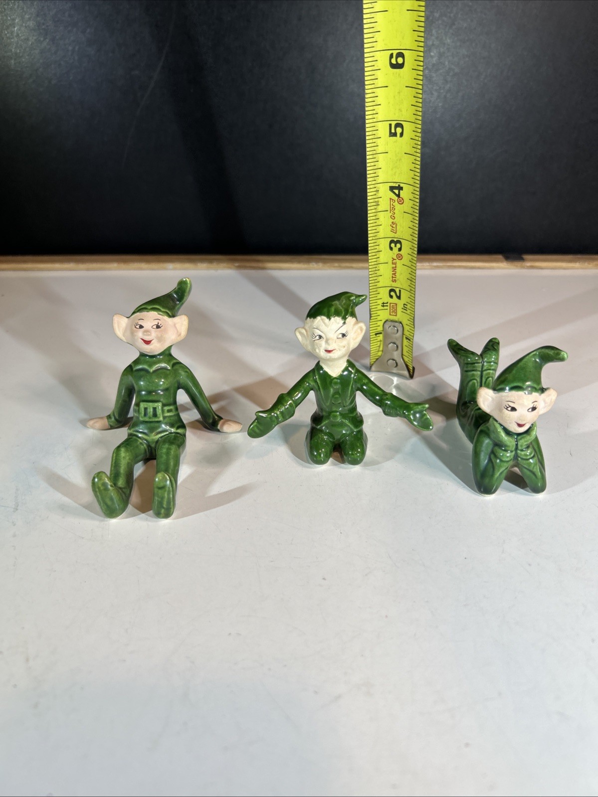 (3) Vintage Treasure Craft Pixie Elves California Pottery Mid Century 1950’s
