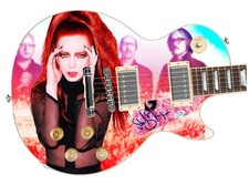 Garbage Shirley Manson Signed Custom Graphics 1/1 Photo Guitar ACOA