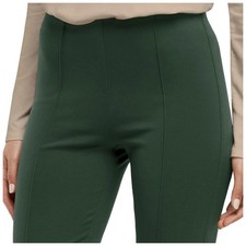 Banana Republic Women Ponte Pant Green Stretch Pull-On Straight Leg, Size L W