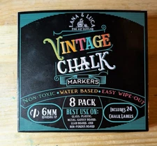 LANA  LUCA Liquid Chalk Markers for Blackboards - Wet Erase Marker Pens - Ch...