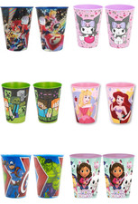 2er Set Lizenz Kinder Trinkbecher Becher 260 ml Disney Sanrio Marvel Super Mario