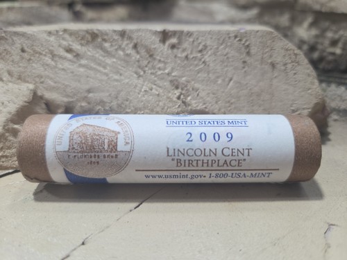 UNITED STATES MINT COINS PHILA LINCOLN CENT "BIRTHPLACE" PENNIES 5 50 CENT ROLLS
