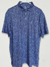 Rhoback The DFW Performance Polo Moisture-Wicking Navy Texas Flag Men's Golf