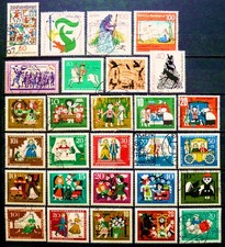 Lot: 28 v e r s c h i e d e n e  Briefmarken m. Motiv Deutsche Märchen und Sagen